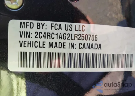 2020 Chrysler Voyager L from USA, damaged, VIN 2C4RC1AG2LR250706